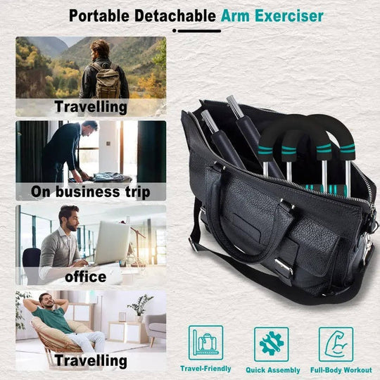 Portable Chest and Arm Resistance Trainer for Men with Adjustable 60-90 lbs Workout Resistance