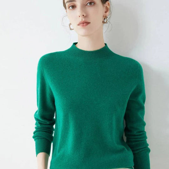 Women's Cashmere Knit Pullover Sweater for Cold Weather