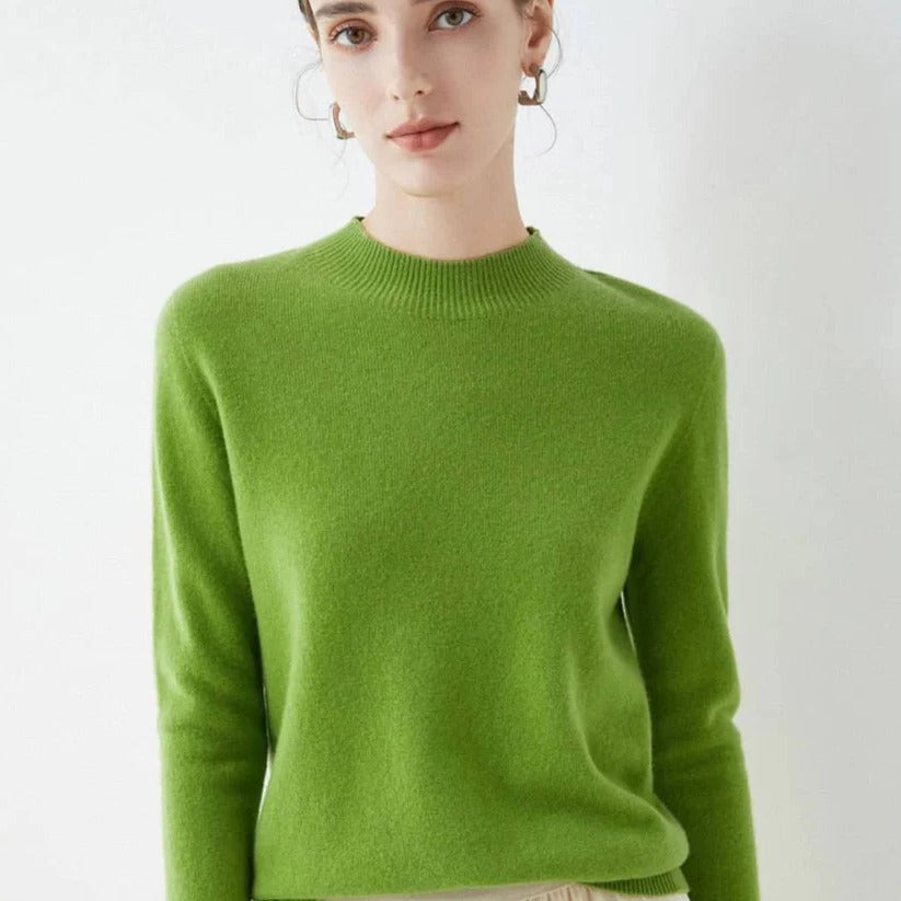 Women's Cashmere Knit Pullover Sweater for Cold Weather