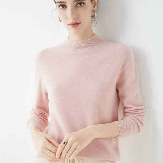 Women's Cashmere Knit Pullover Sweater for Cold Weather