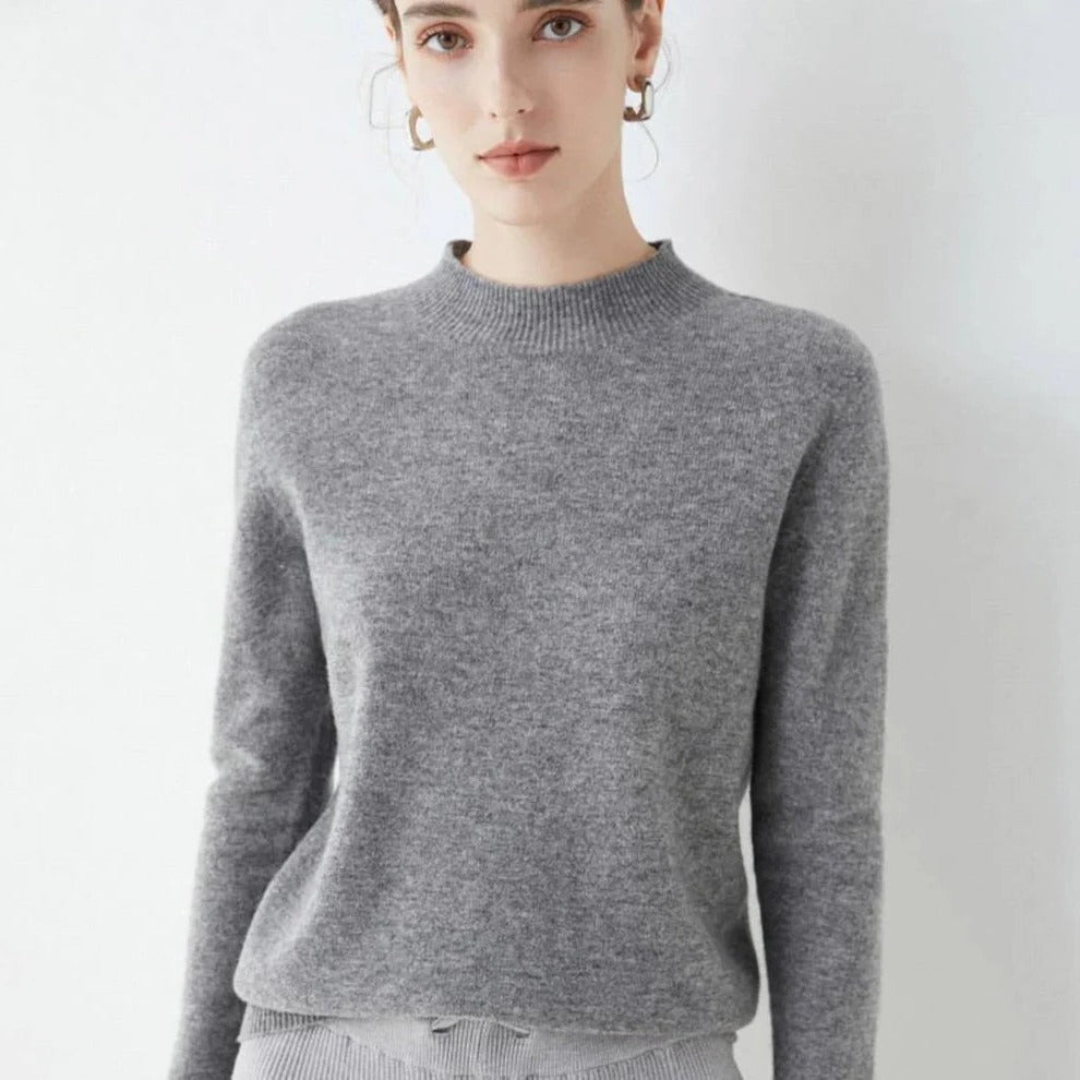 Women's Cashmere Knit Pullover Sweater for Cold Weather