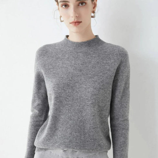 Women's Cashmere Knit Pullover Sweater for Cold Weather