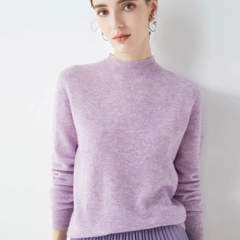 Women's Cashmere Knit Pullover Sweater for Cold Weather