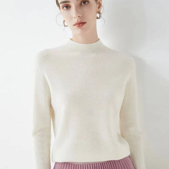 Women's Cashmere Knit Pullover Sweater for Cold Weather