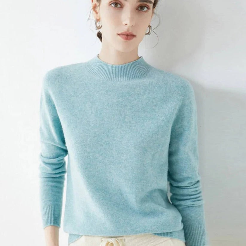 Women's Cashmere Knit Pullover Sweater for Cold Weather