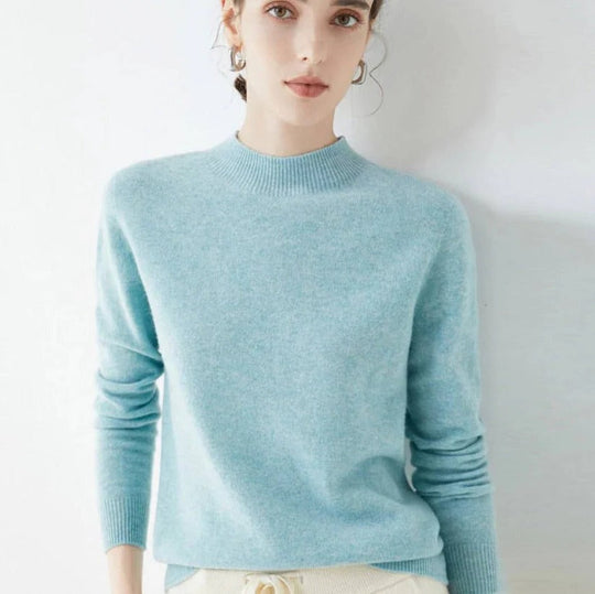 Women's Cashmere Knit Pullover Sweater for Cold Weather