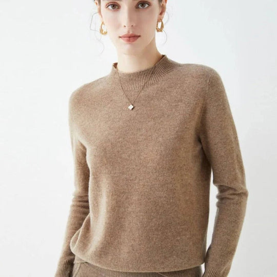 Women's Cashmere Knit Pullover Sweater for Cold Weather