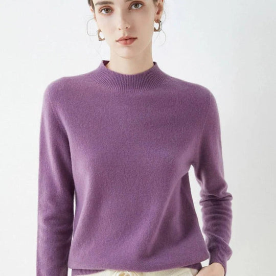 Women's Cashmere Knit Pullover Sweater for Cold Weather