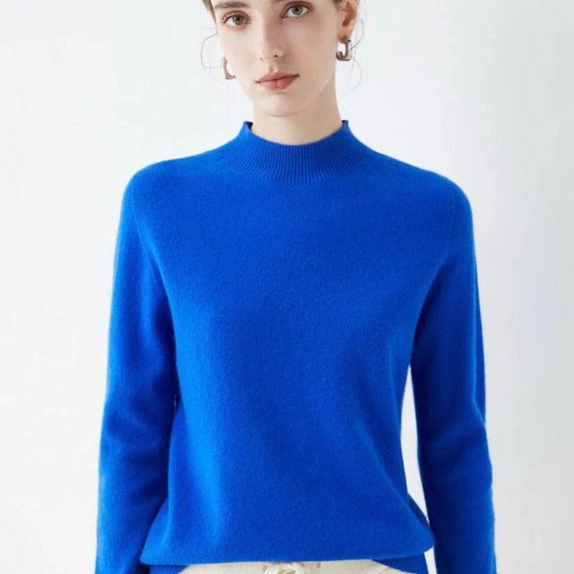Women's Cashmere Knit Pullover Sweater for Cold Weather