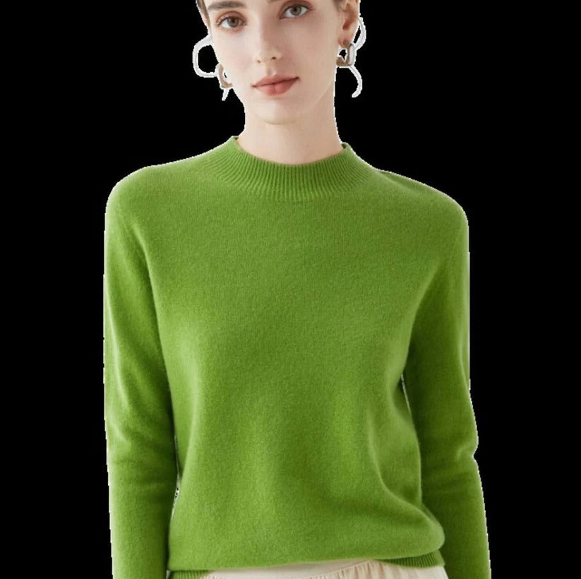 Women's Cashmere Knit Pullover Sweater for Cold Weather