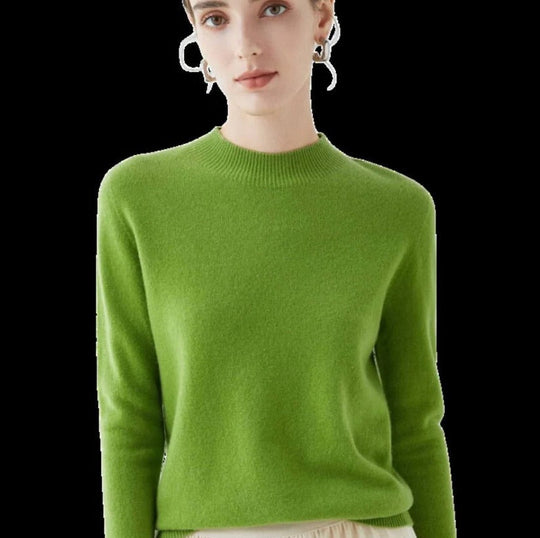 Women's Cashmere Knit Pullover Sweater for Cold Weather