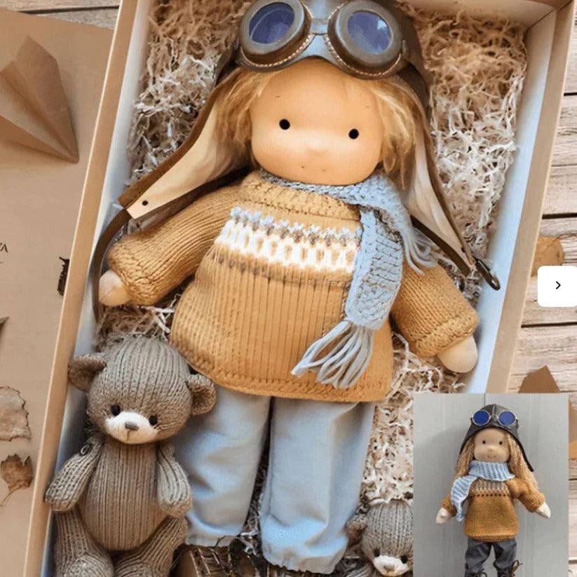 Handmade Waldorf Cotton Doll with Soft and Durable Construction