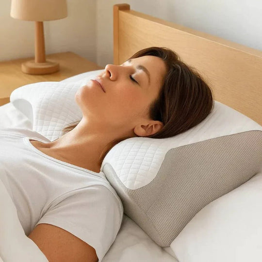 Ergonomic Memory Foam Neck Support Pillow with Orthopedic Design for Restful Sleep