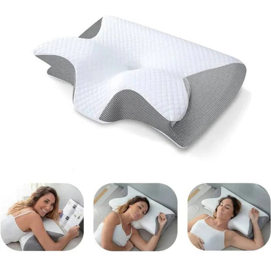 Ergonomic Memory Foam Neck Support Pillow with Orthopedic Design for Restful Sleep
