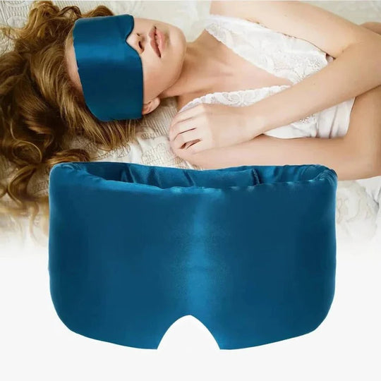 Silk Eye Mask for Sleeping with Total Darkness Coverage and Comfort