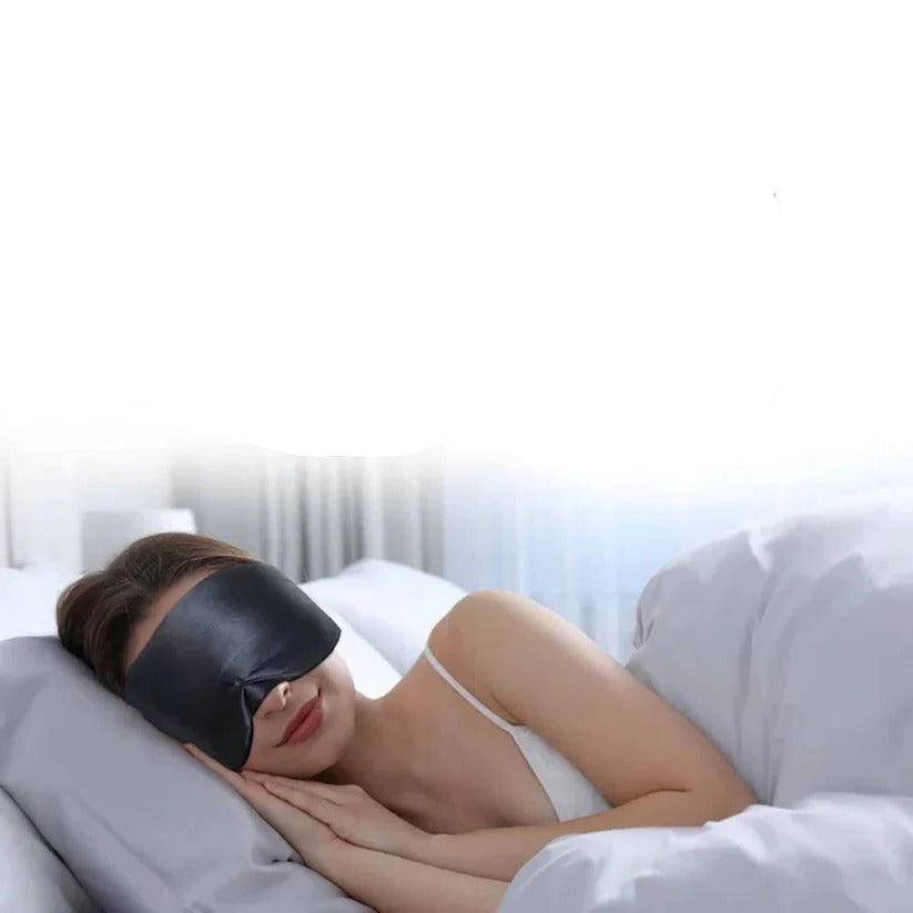 Silk Eye Mask for Sleeping with Total Darkness Coverage and Comfort