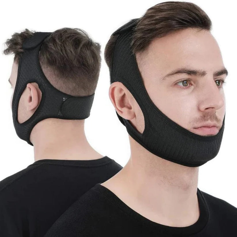 Anti-Snoring Chin Strap with Adjustable Fit for Quiet and Restful Sleep