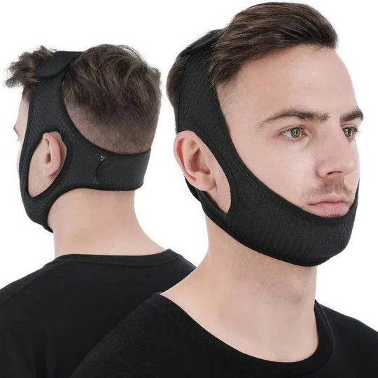 Anti-Snoring Chin Strap with Adjustable Fit for Quiet and Restful Sleep