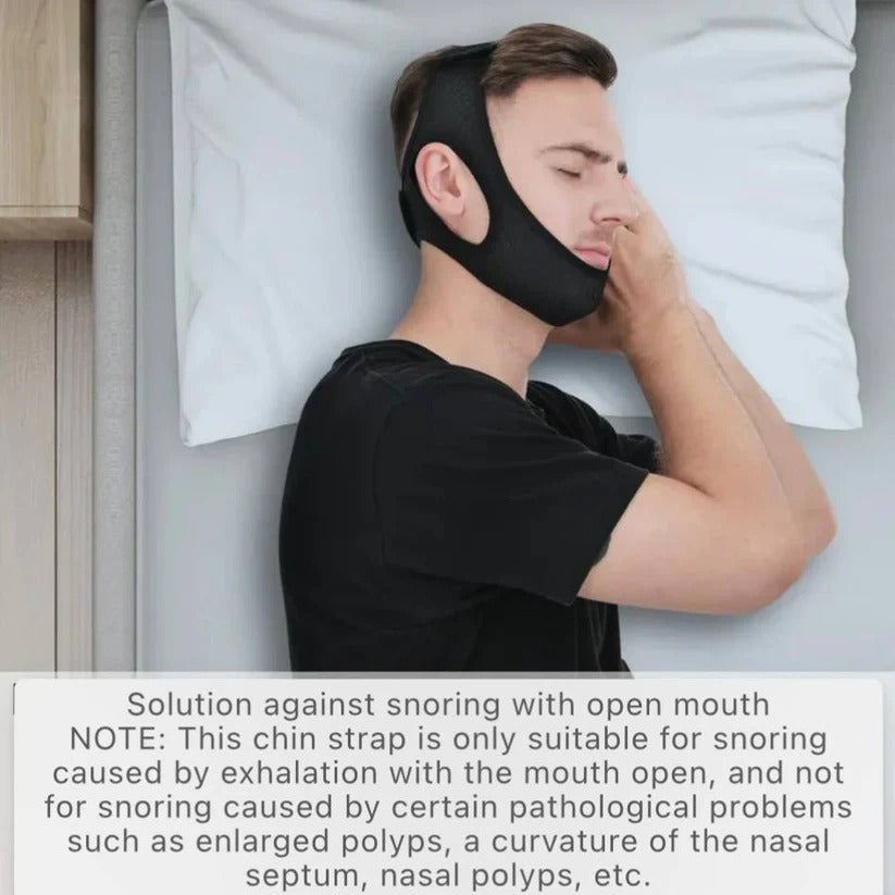 Anti-Snoring Chin Strap with Adjustable Fit for Quiet and Restful Sleep