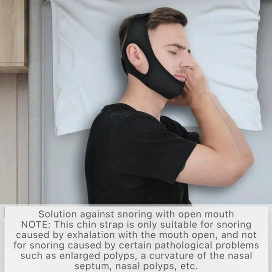 Anti-Snoring Chin Strap with Adjustable Fit for Quiet and Restful Sleep
