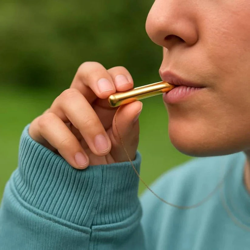 Portable Metal Breathing Trainer Pendant for Guided Breathing