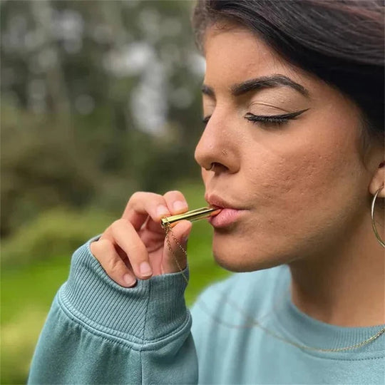 Portable Metal Breathing Trainer Pendant for Guided Breathing