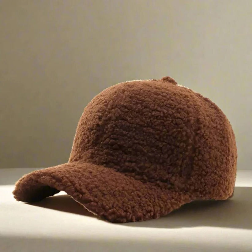 Teddy Fabric Adjustable Hat for Autumn and Winter Casual Wear