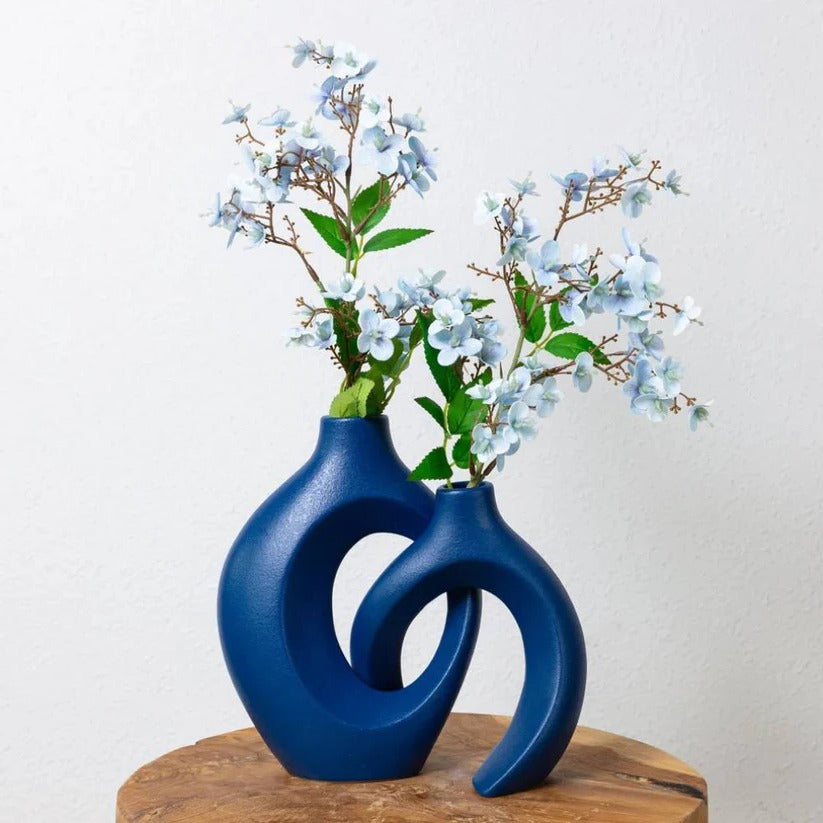 Woven Ceramic Vase for Fresh and Dried Floral Arrangements