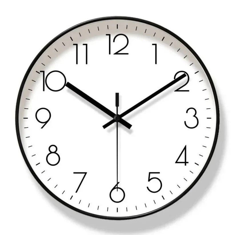 Silent Quartz Wall Clock with Minimalist Design for Modern Home Decor