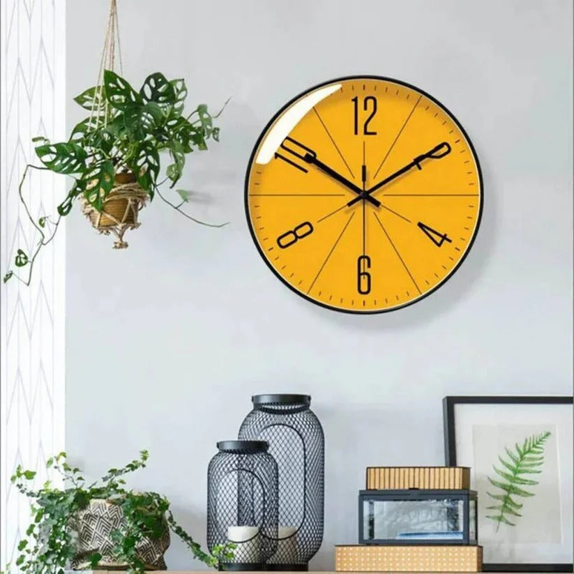 Silent Quartz Wall Clock with Minimalist Design for Modern Home Decor