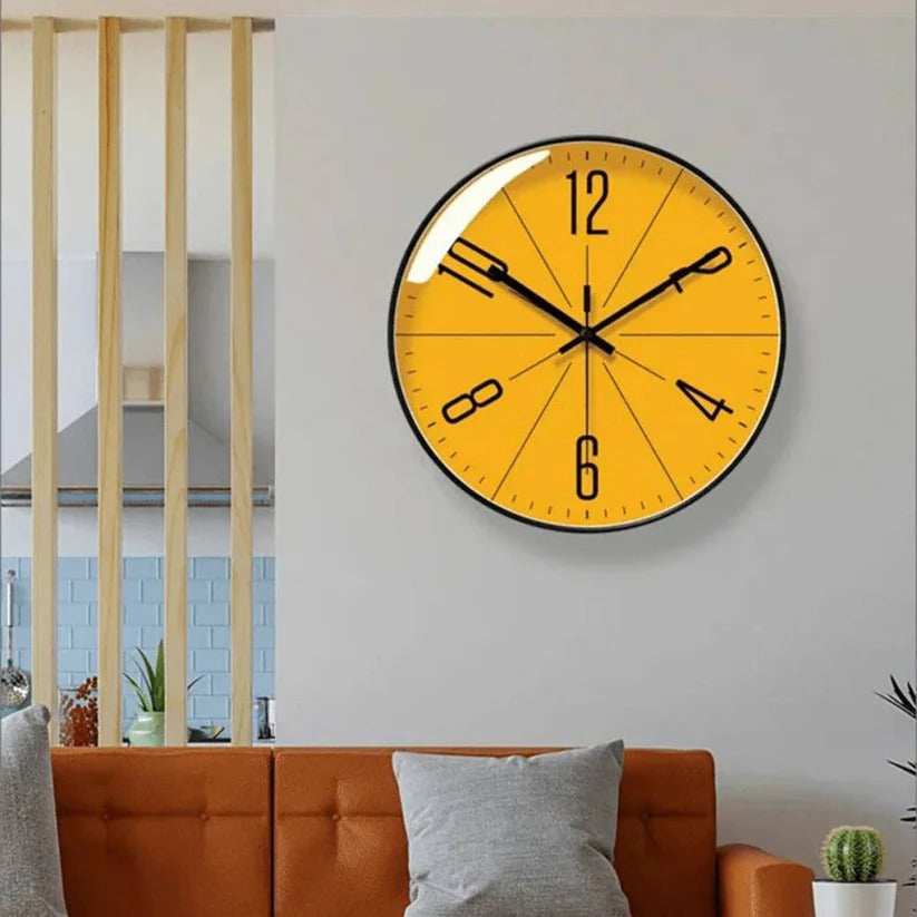 Silent Quartz Wall Clock with Minimalist Design for Modern Home Decor