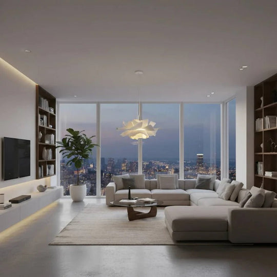 Dimmable Flower Pendant Ceiling Light for Living Room and Bedroom Decor