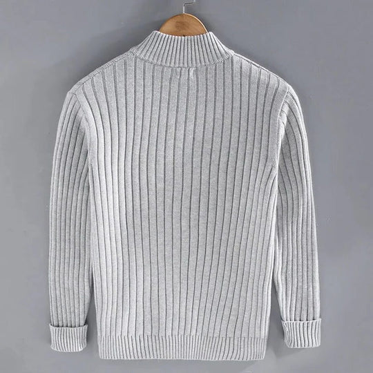Men's Zip-Up Knitted Cardigan Sweater