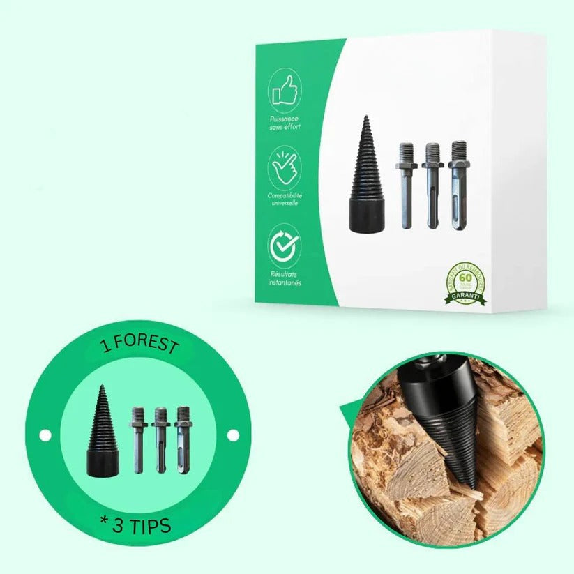 Titanium Cone Wood Splitting Drill Bit for Electric and Cordless Drills