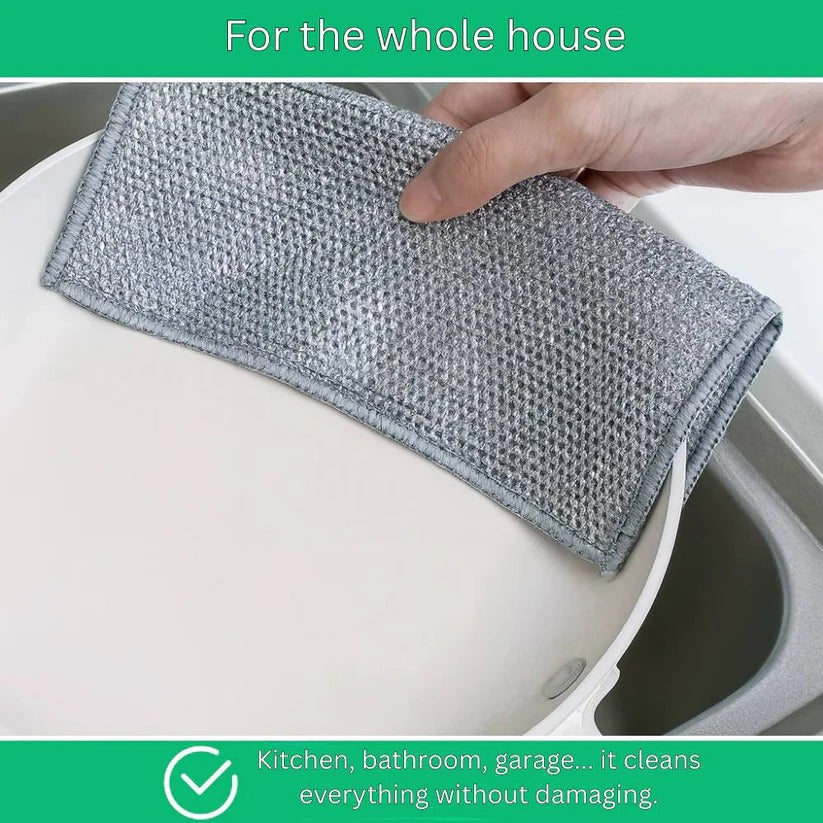 Stainless Steel Reusable Cleaning Cloths for Scratch-Free Surface Scrubbing