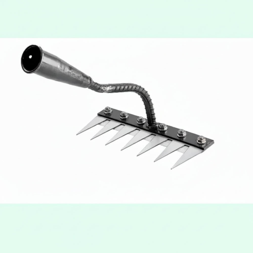 Steel Garden Rake for Weed Removal and Soil Maintenance