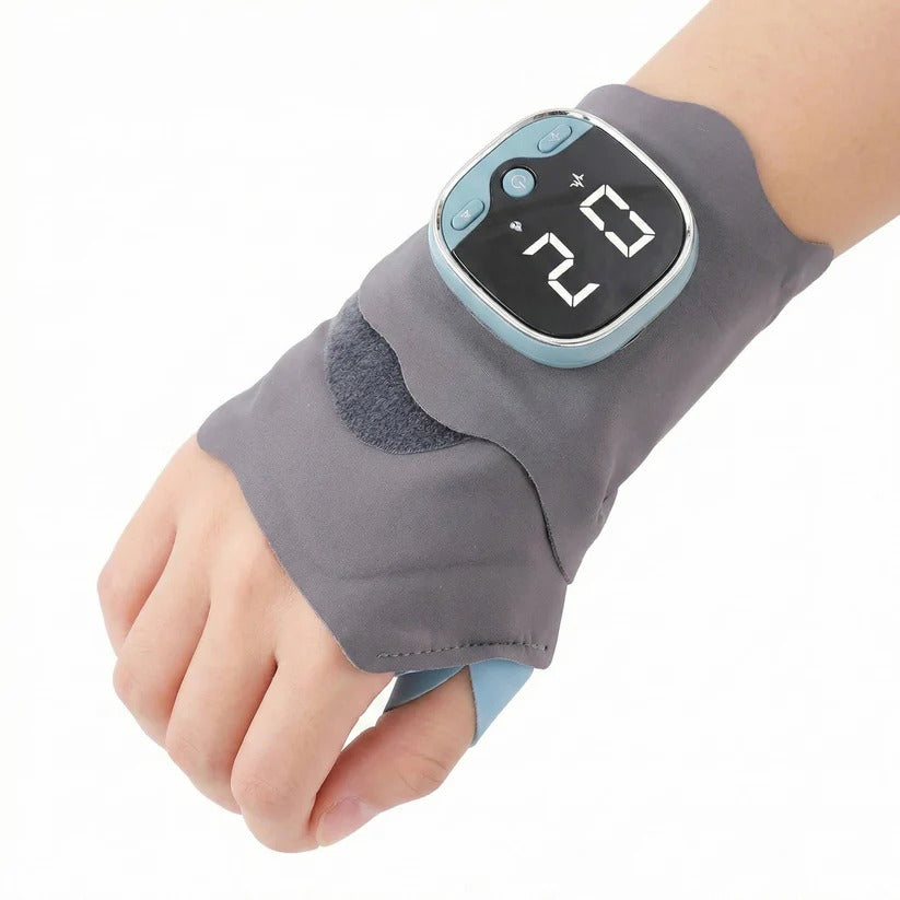 Heated Electric Hand Massage Device with 5 Function Modes and Adjustable Intensity