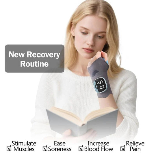 Heated Electric Hand Massage Device with 5 Function Modes and Adjustable Intensity
