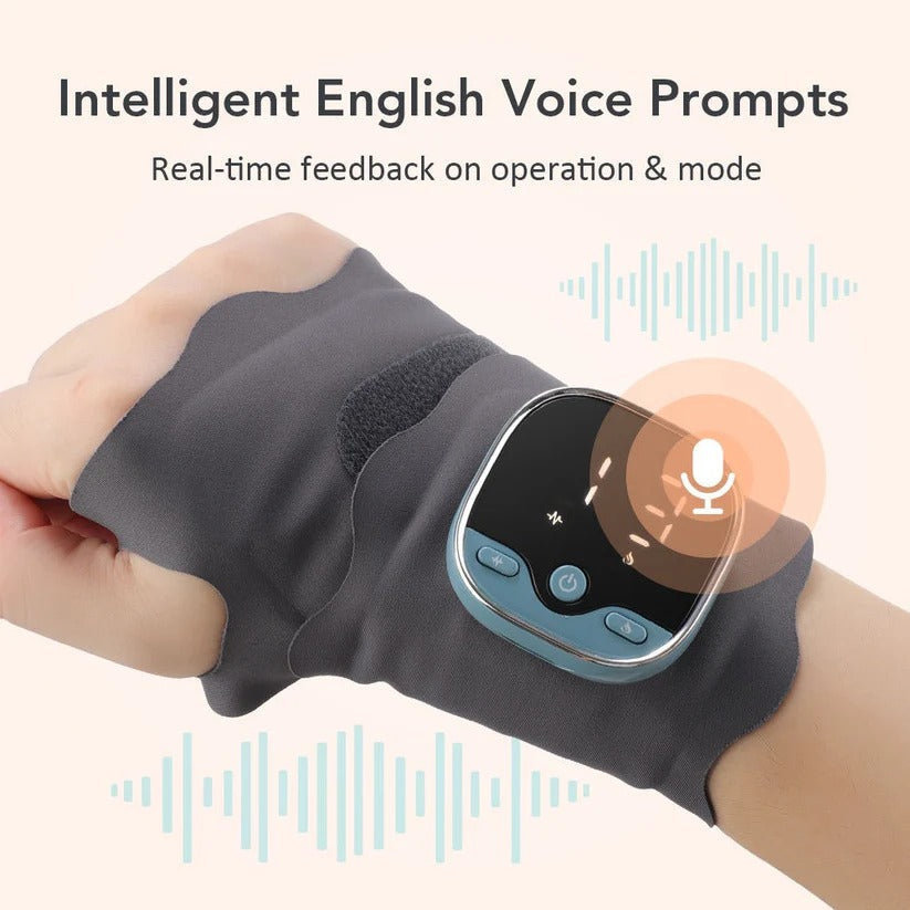 Heated Electric Hand Massage Device with 5 Function Modes and Adjustable Intensity