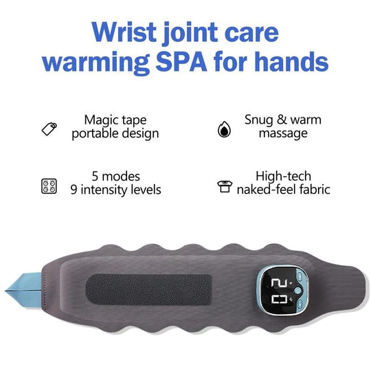 Heated Electric Hand Massage Device with 5 Function Modes and Adjustable Intensity