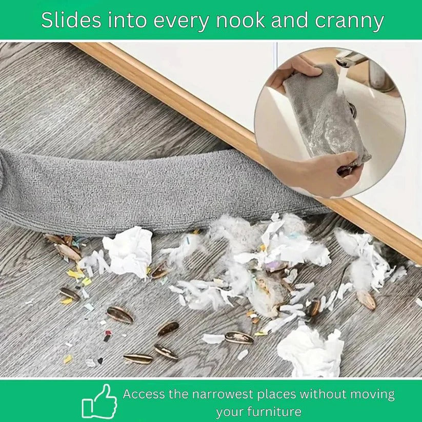 Adjustable Long Reach Flat Duster for High Surfaces and Tight Spaces