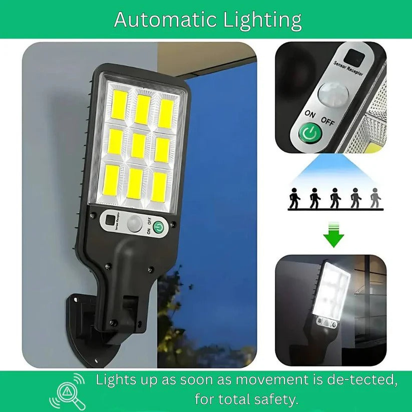 Outdoor Solar Wall Light with Built-In Motion Sensor for Illumination