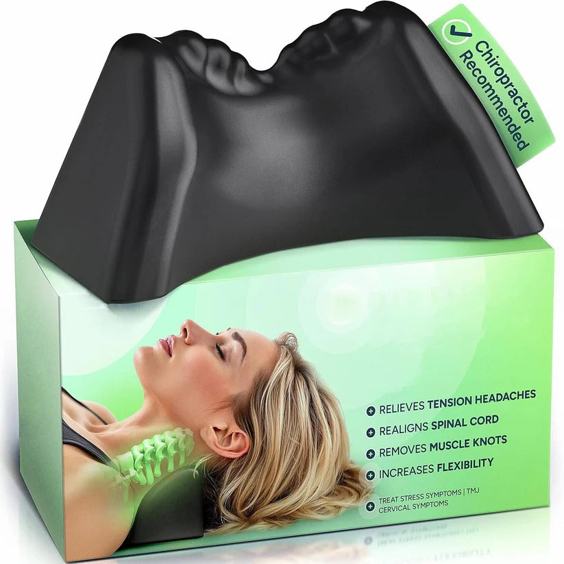 Contoured Memory Foam Cervical Neck Pillow with Removable Washable Cover