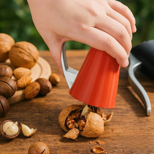 Zinc Alloy Lever Nutcracker for Walnuts, Almonds, and Hazelnuts with Easy Grip Handle