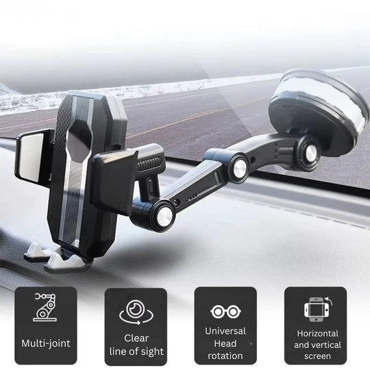 360 Degree Rotating Car Phone Holder with Suction Cup Base