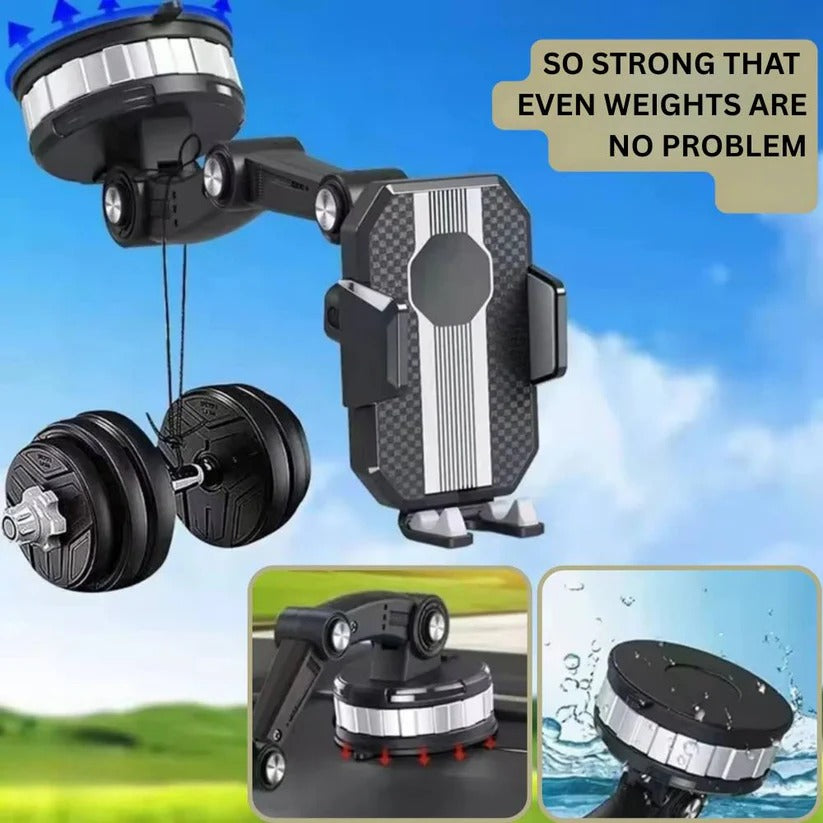 360 Degree Rotating Car Phone Holder with Suction Cup Base