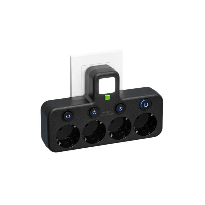 Multi-Outlet Power Strip with USB and USB-C Ports and 2500W Surge Protection Support