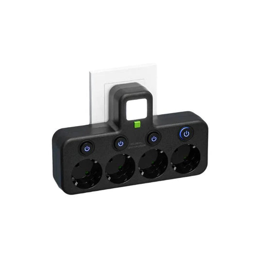 Multi-Outlet Power Strip with USB and USB-C Ports and 2500W Surge Protection Support