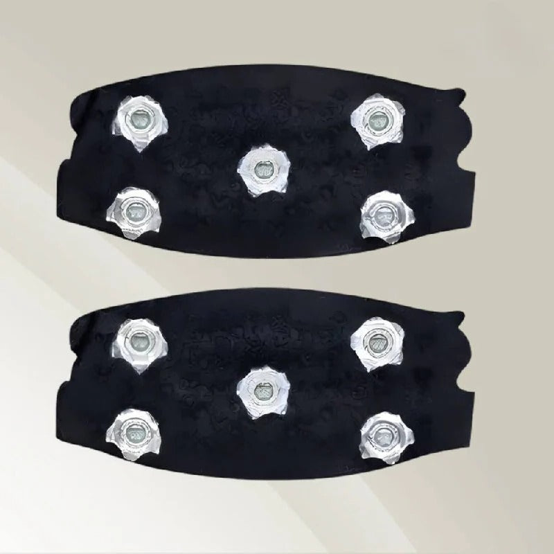 Slip-Resistant Ice Traction Cleats with Steel Spikes for Winter Walking
