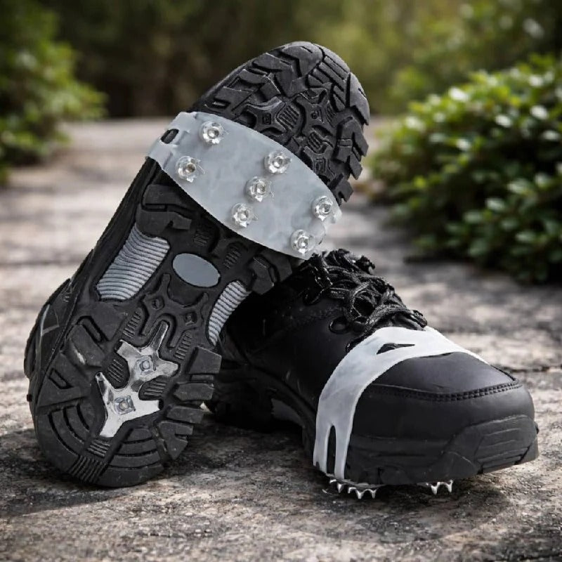 Slip-Resistant Ice Traction Cleats with Steel Spikes for Winter Walking